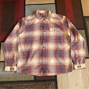 Patagonia Plaid Fjord Flannel Shirt Long Sleeve Lightweight Button Up